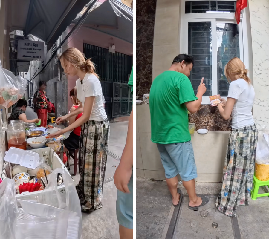 Nhân viên quán vỉa hè nói tiếng Anh như người bản xứ gây sốt - Ảnh 2. Nhân viên quán vỉa hè nói tiếng Anh như người bản xứ gây sốt - Ảnh 2.