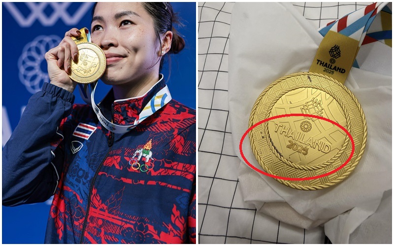 Ng&ocirc;i sao Th&aacute;i Lan sửng sốt: HCV SEA Games 33 vừa nhận đ&atilde; bong tr&oacute;c - Ảnh 1.