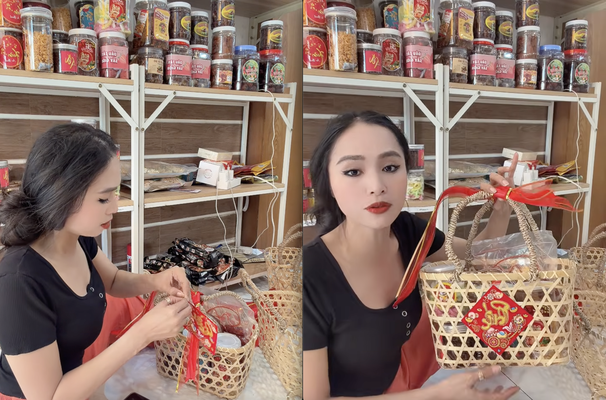 Drama quà Tết 2026 tới: Hồng Loan bán 549k khẳng định hàng công ty, Bích Trâm bán 500k vẫn không quên cà khịa- Ảnh 8.