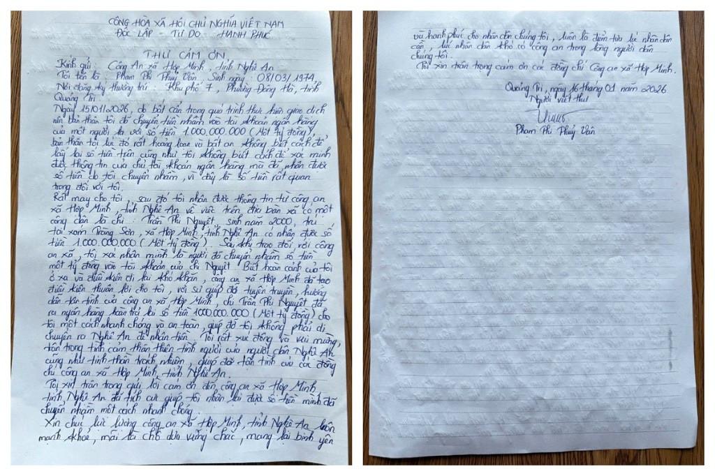 Cô gái Nghệ An báo Công an khi Bất ngờ nhận 1 tỷ đồng từ tài khoản lạ - Ảnh 2.