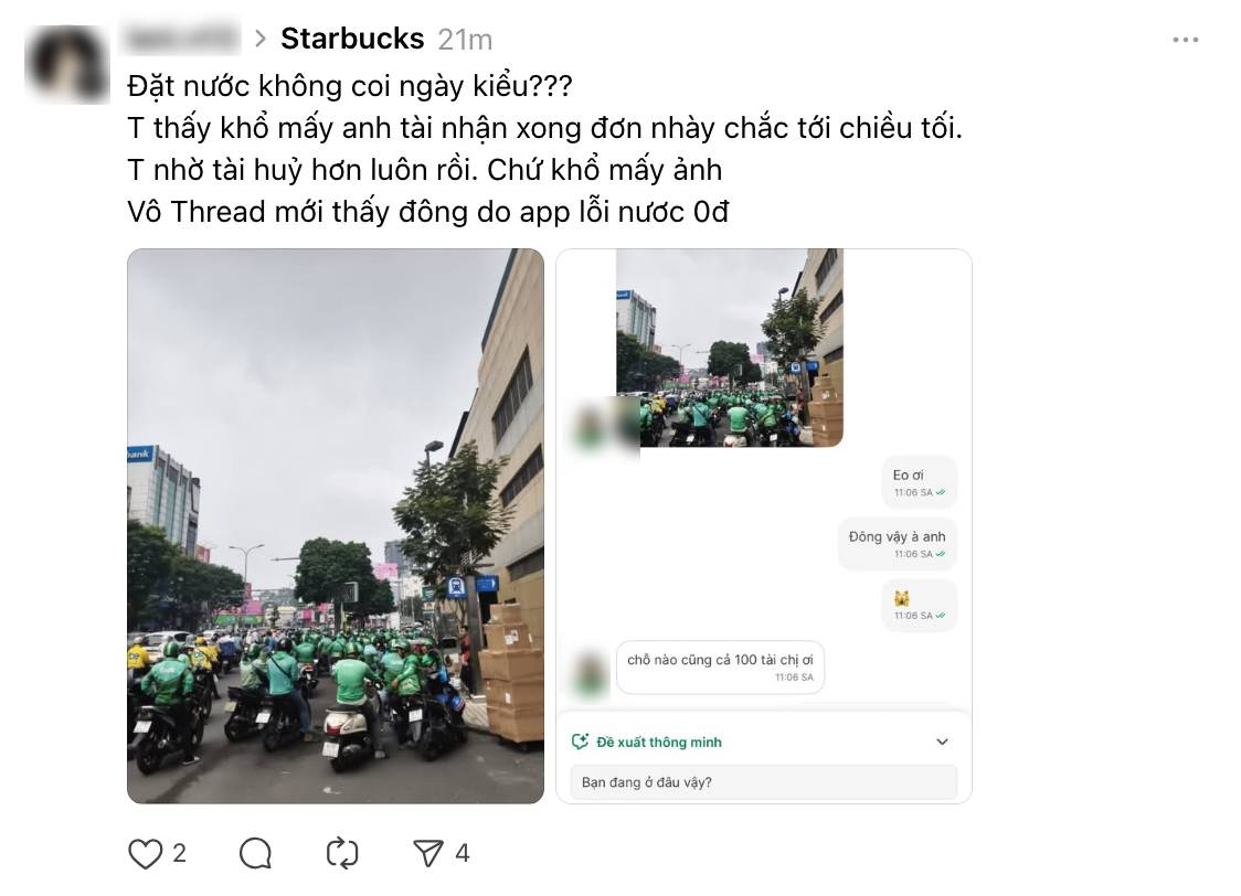Ồ ạt mua Starbucks giá 0 đồng, tưởng sale "khủng" ai ngờ là… lỗi - Ảnh 5. Ồ ạt mua Starbucks giá 0 đồng, tưởng sale "khủng" ai ngờ là… lỗi - Ảnh 5.