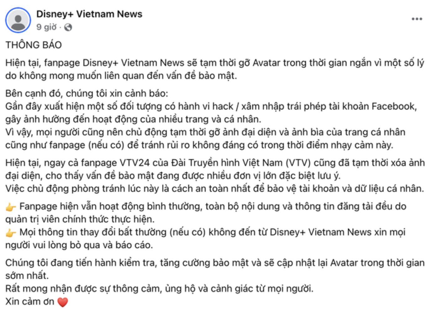 Meta lên tiếng về việc hàng loạt fanpage Facebook bất ngờ gỡ ảnh đại diện - Ảnh 1.