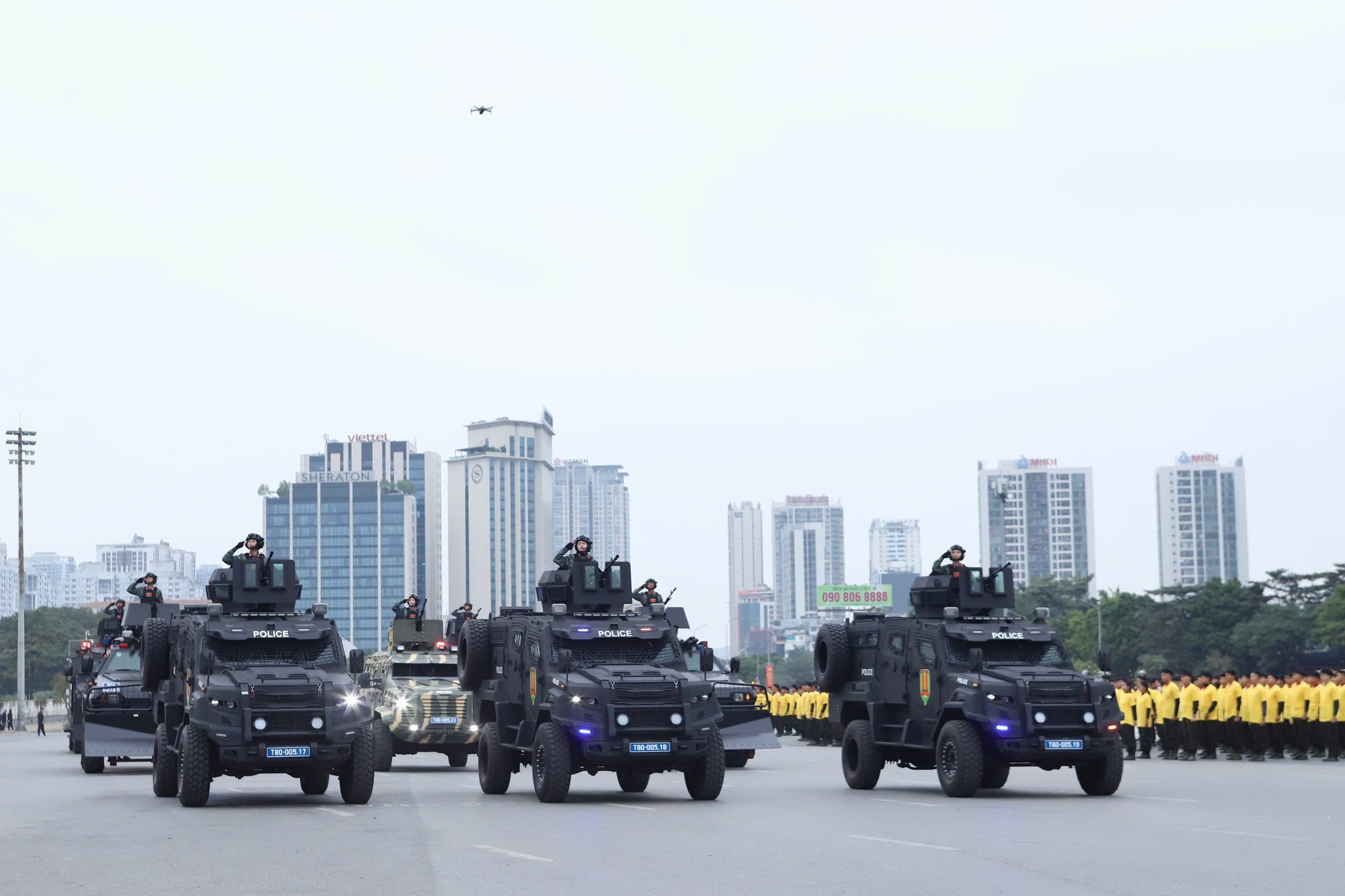 Công an Hà Nội diễn tập phương án bảo vệ Đại hội XIV của Đảng - Ảnh 7.