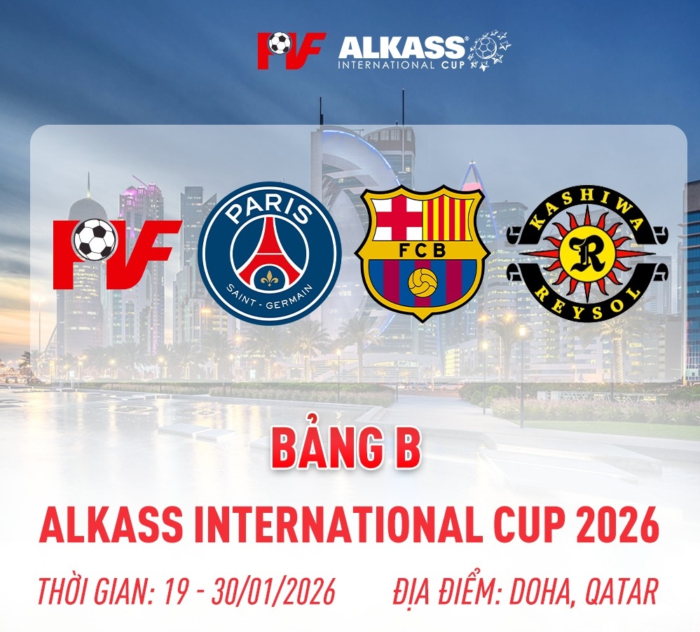 Đội bóng Việt Nam cùng bảng với PSG, Barcelona ở giải đấu quốc tế danh tiếng - Ảnh 1. Đội bóng Việt Nam cùng bảng với PSG, Barcelona ở giải đấu quốc tế danh tiếng - Ảnh 1.