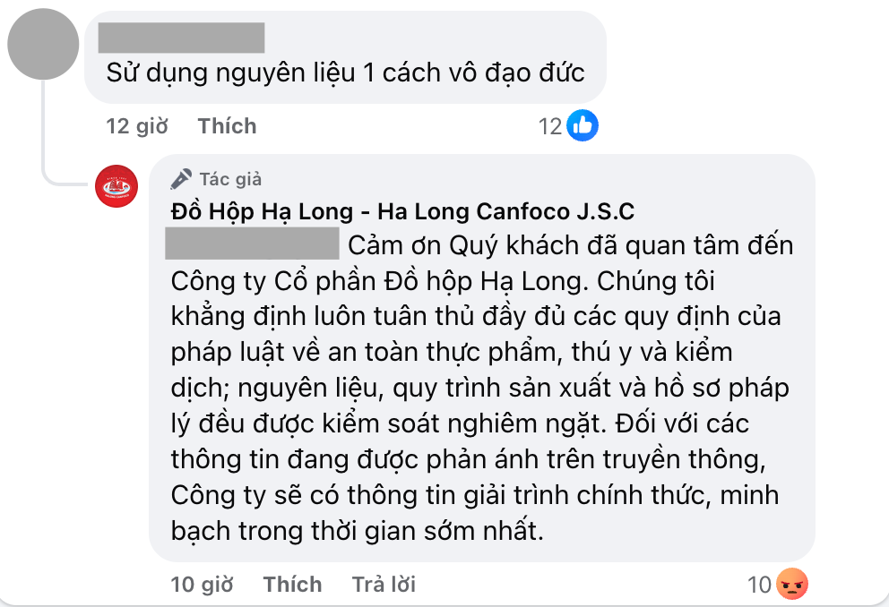 Phản ứng g&acirc;y phẫn nộ của Fanpage Đồ hộp Hạ Long sau vụ nhập 120 tấn heo bệnh về chế biến pate, thịt hộp- Ảnh 3.