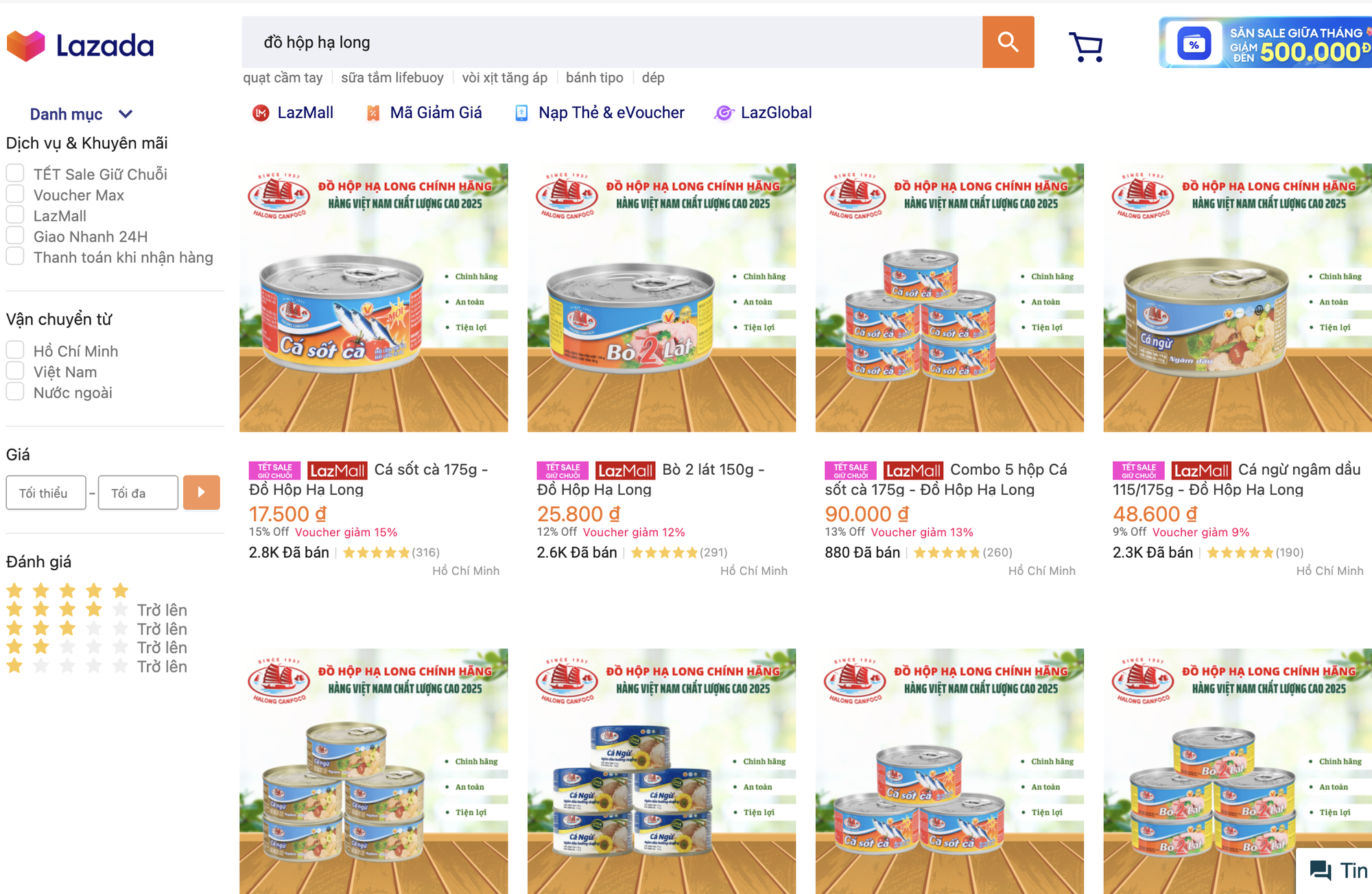 Vụ 120 tấn thịt heo bệnh: Diễn biến mới về đồ hộp Hạ Long tr&ecirc;n s&agrave;n thương mại điện tử - Ảnh 2.