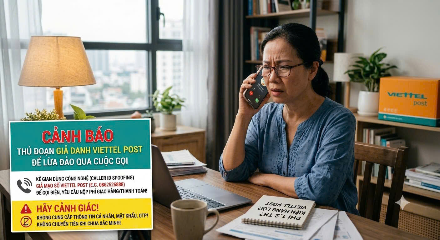 Công an cảnh báo lừa đảo Viettel Post qua cuộc gọi giả danh nhân viên giao hàng - Ảnh 1. Công an cảnh báo lừa đảo Viettel Post qua cuộc gọi giả danh nhân viên giao hàng - Ảnh 1.