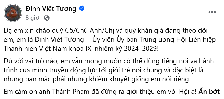 Đinh Viết Tường 24 tuổi th&agrave;nh ủy vi&ecirc;n Trung ương Hội LHTN Việt Nam , phim trăm tỷ viral quốc tế - Ảnh 2.