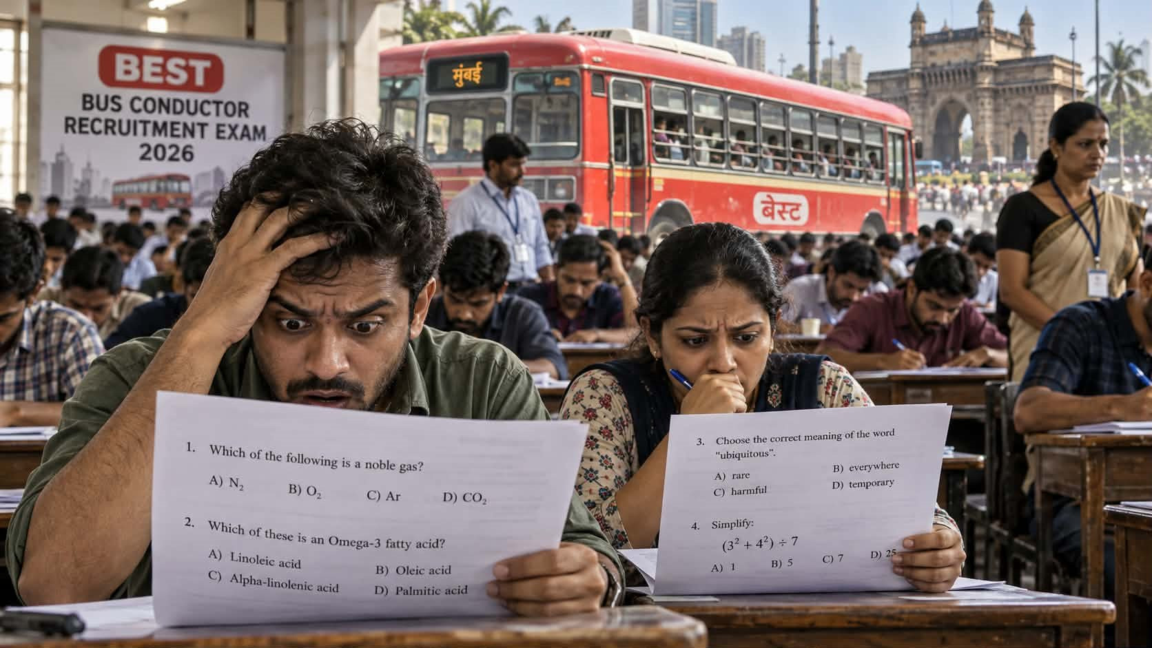 Kỳ thi tuyển nh&acirc;n vi&ecirc;n so&aacute;t v&eacute; xe bu&yacute;t ở Mumbai 2026: 13 . 000 Người cạnh tranh , độ kh&oacute; bất ngờ - Ảnh 1.