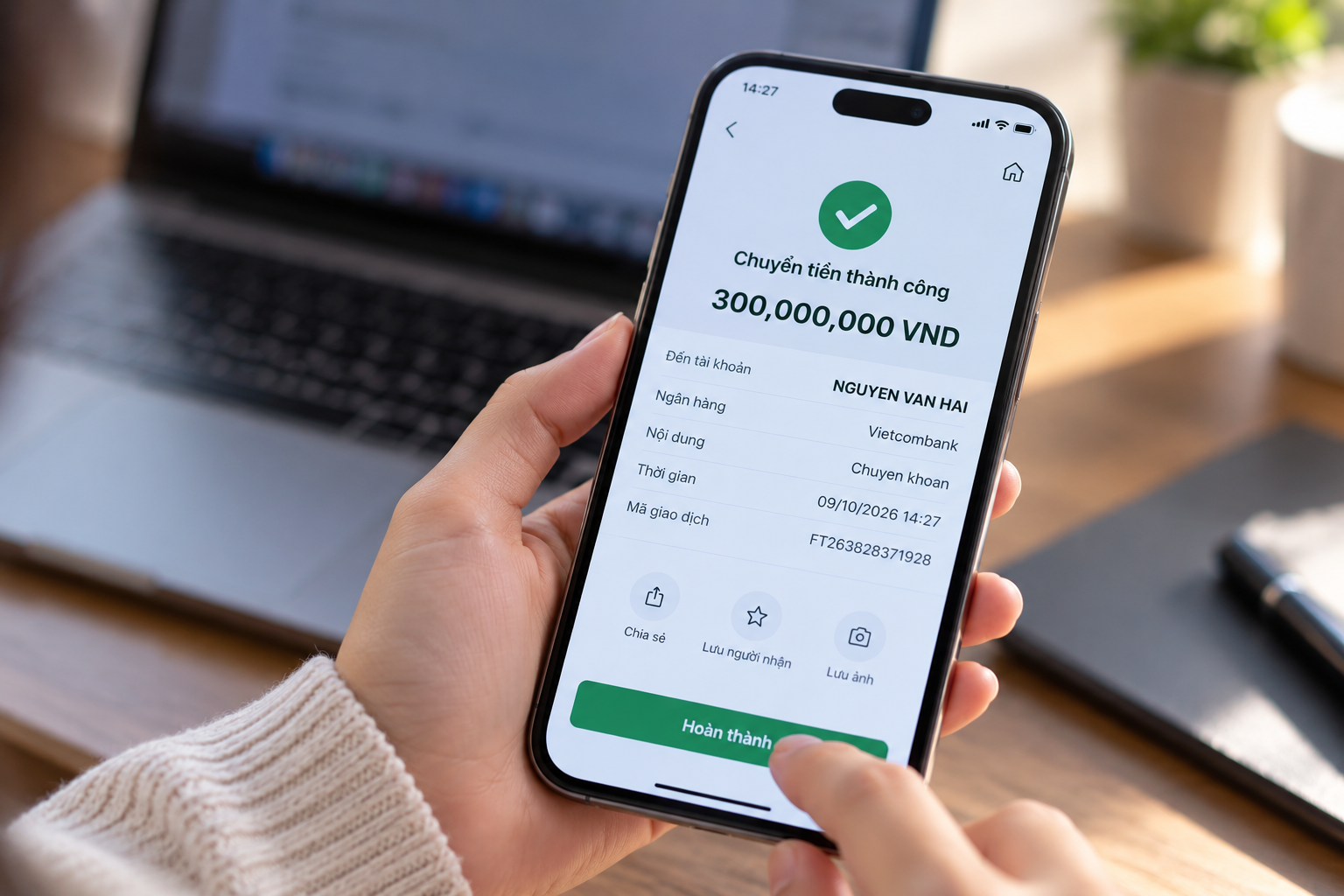 Công an điều tra giao dịch 300 triệu chuyển tiền vào tài khoản NGUYEN VAN HUNG - Ảnh 1.