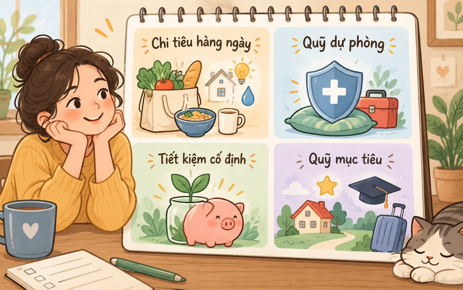 Phương ph&aacute;p t&agrave;i ch&iacute;nh 4 &ocirc; gi&uacute;p ti&ecirc;u tiền th&ocirc;ng minh - Ảnh 1.