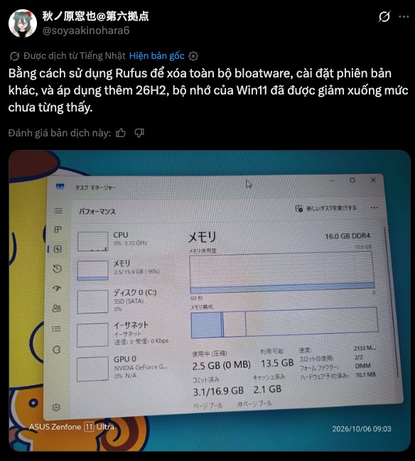 Windows 11 tinh gọn sử dụng chỉ 2 , 5 GB RAM sau thay đổi bất ngờ - Ảnh 1. Windows 11 tinh gọn sử dụng chỉ 2 , 5 GB RAM sau thay đổi bất ngờ - Ảnh 1.