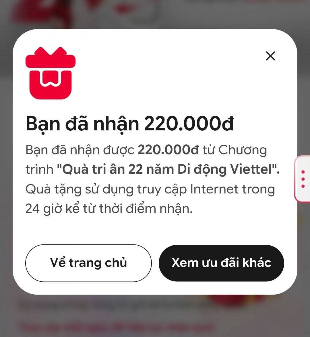 Viettel khuyến mãi nhận đến 220 . 000 Đồng từ 15 đến 21 / 10 / 2026 - Ảnh 2.