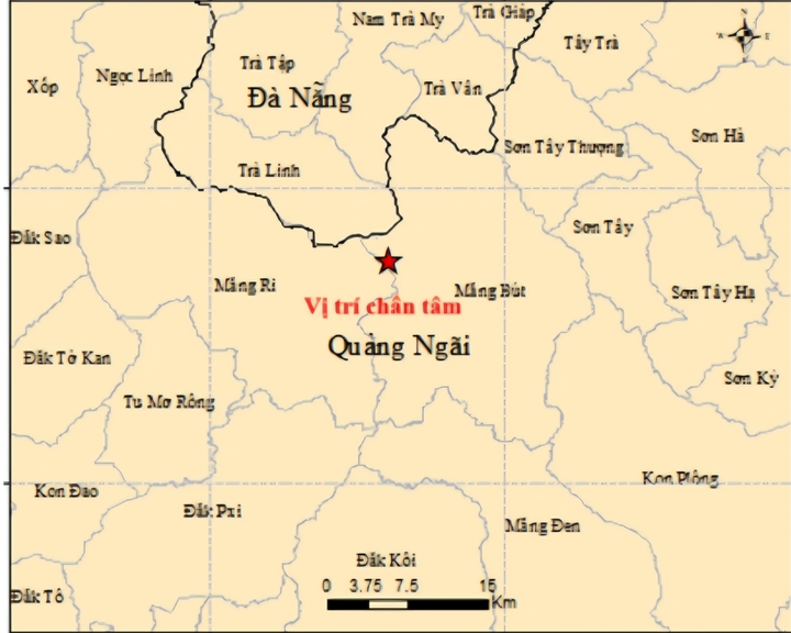 Liên tiếp 4 trận động đất ở Quảng Ngãi gây lo ngại về hoạt động địa chất năm 2026 - Ảnh 1. Liên tiếp 4 trận động đất ở Quảng Ngãi gây lo ngại về hoạt động địa chất năm 2026 - Ảnh 1.