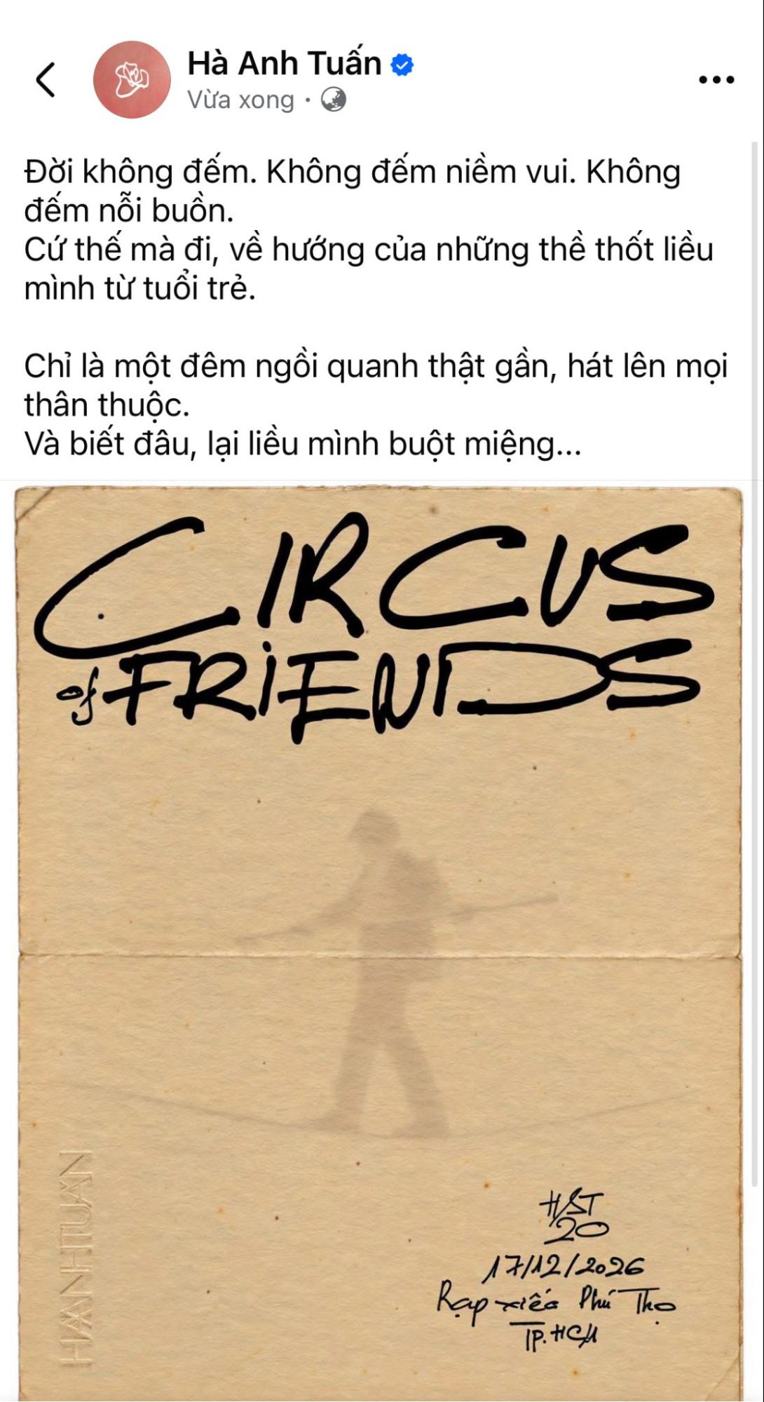 Hà Anh Tuấn bất ngờ ra mắt dự án Circus Of Friends tại Rạp xiếc Phú Thọ - Ảnh 2. Hà Anh Tuấn bất ngờ ra mắt dự án Circus Of Friends tại Rạp xiếc Phú Thọ - Ảnh 2.