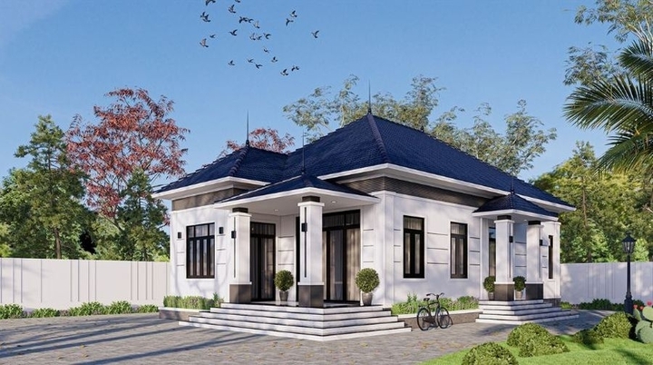 5 mẫu nhà mái Nhật 1 tầng 4 phòng ngủ đẹp và tiện nghi cho gia đình năm 2026 - Ảnh 3. 5 mẫu nhà mái Nhật 1 tầng 4 phòng ngủ đẹp và tiện nghi cho gia đình năm 2026 - Ảnh 3.