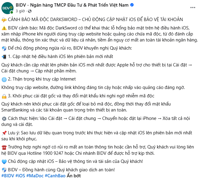 Nguy cơ từ mã độc P7 DarkSword trên iPhone mà khách hàng ngân hàng cần biết - Ảnh 1.