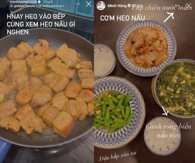 Mâm cơm nhà của Minh Hằng và CEO công ty dệt- Ảnh 2.