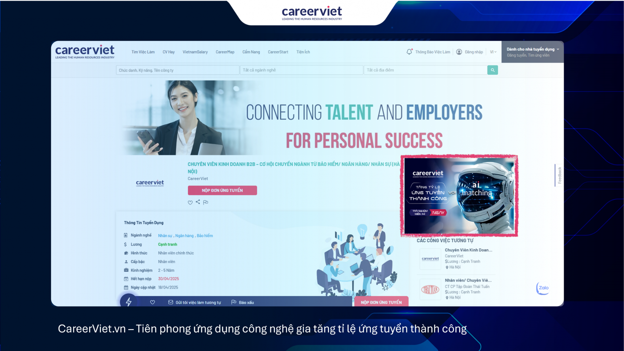 AI Matching của CareerViet gi&uacute;p ứng vi&ecirc;n ho&agrave;n thiện hồ sơ v&agrave; t&igrave;m việc ph&ugrave; hợp ra sao? - Ảnh 3.