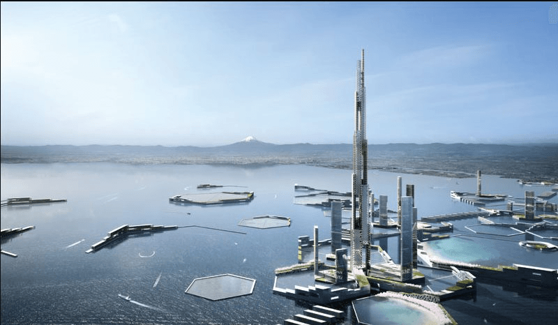 T&ograve;a nh&agrave; chọc trời Sky Mile Tower: Đ&ocirc; thị tr&ecirc;n đảo nh&acirc;n tạo giữa Vịnh Tokyo - Ảnh 1.