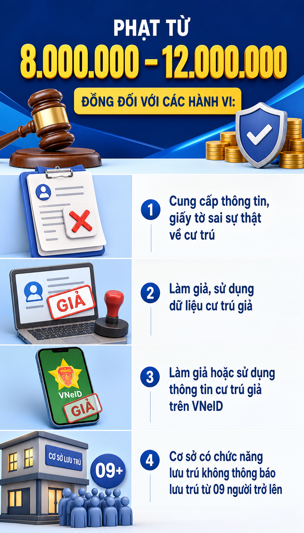 Tất cả người dân chú ý mức phạt từ 500 nghìn đến 12 triệu đồng khi đăng ký thường trú, tạm trú - Ảnh 2.