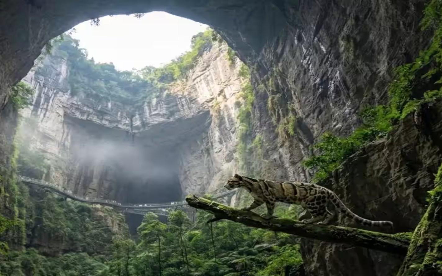 Phát hiện hố sụt khổng lồ ở nước láng giềng Việt Nam, sâu hơn 660 m, muốn tới đáy phải vượt hơn 2.800 bậc