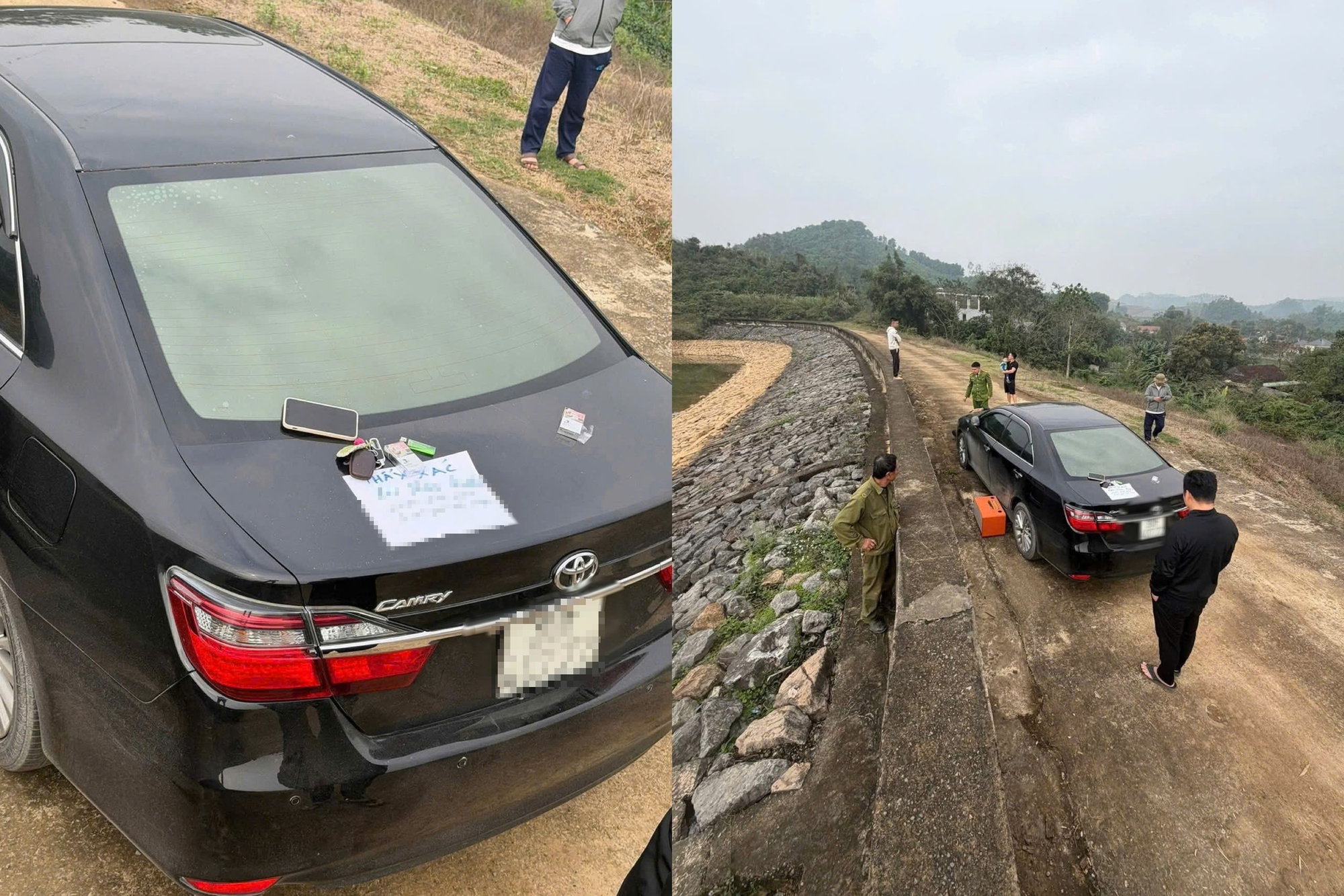 Người đàn ông để xe ô tô bên hồ với tờ giấy tuyệt mệnh ở Ninh Bình - Ảnh 1.