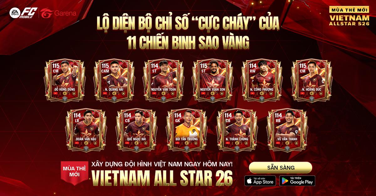 FC Mobile Việt Nam ra mắt trọn bộ Vietnam All Star 2026, Quang Hải c&ugrave;ng d&agrave;n sao tuyển Việt &ldquo;đổ bộ&rdquo; dịp Tết - Ảnh 4.