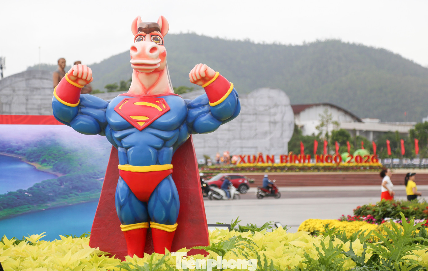 Ngựa mặt cộc cầm iPhone 17 và ngựa Superman gây sốt tại gia Lai 2026 - Ảnh 7.