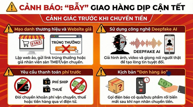 Cảnh b&aacute;o &ldquo;bẫy&rdquo; giao h&agrave;ng dịp cận Tết: Người d&acirc;n cần thận trọng trước khi chuyển tiền- Ảnh 1.