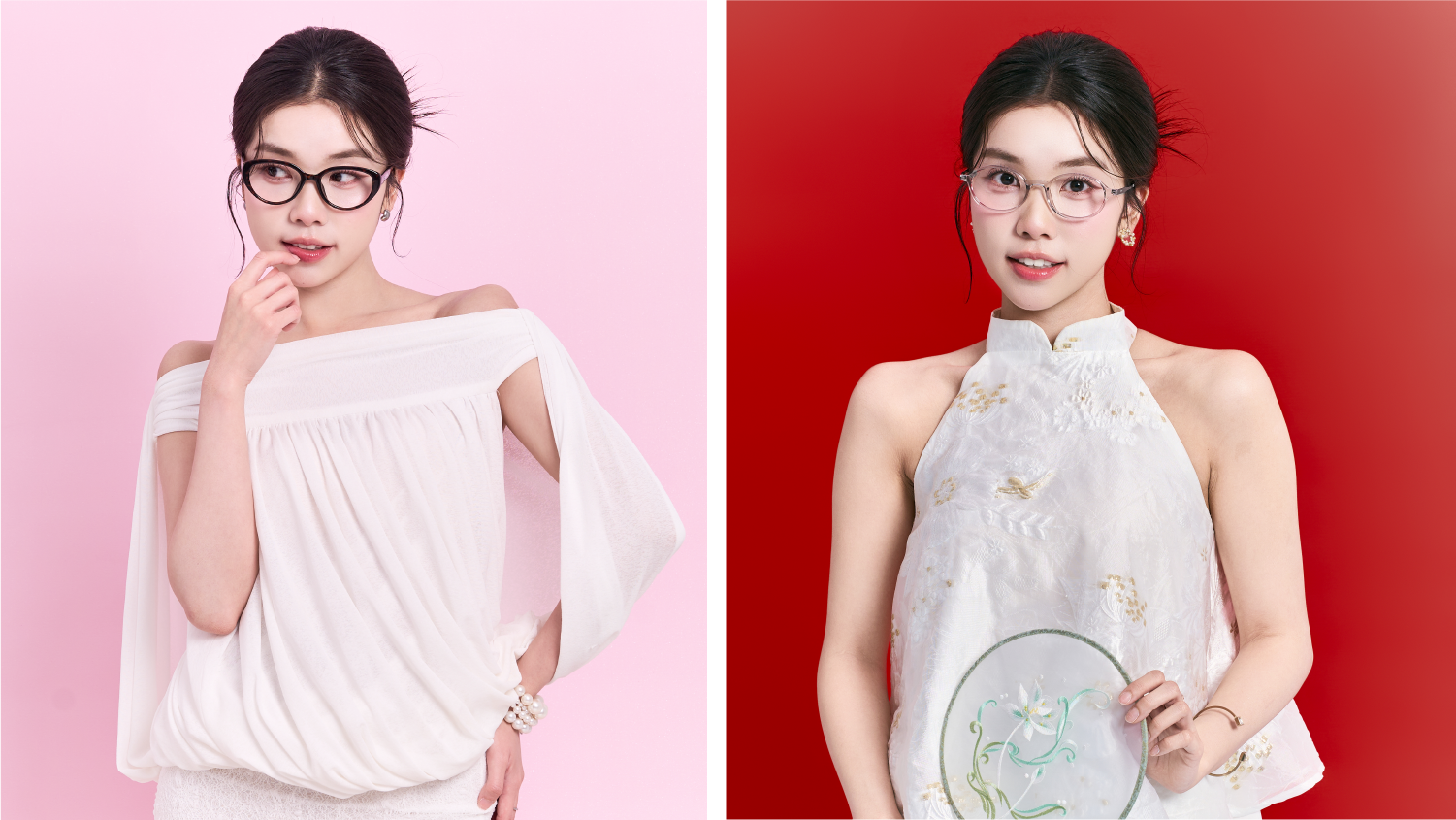 Trịnh Hà Vy bùng nổ visual trong bộ sưu tập Tết của Kính Mắt Anna - Ảnh 2.