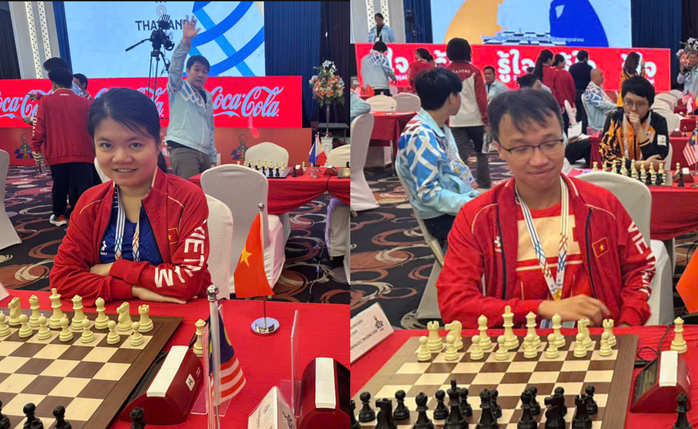 Kỳ tích đôi vợ chồng kỳ thủ vô địch SEA Games - Ảnh 1.