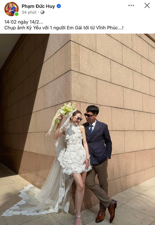 Sao tuyển Việt Nam đ&oacute;n 14/2: Văn Hậu - Do&atilde;n Hải My cực t&igrave;nh, Đức Huy c&ocirc;ng khai ảnh cưới với MC M&ugrave; Tạt  - Ảnh 3.