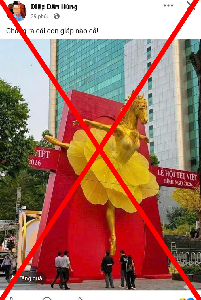 Linh vật ngựa ở TPHCM bị “mặc váy” bằng AI, chủ tài khoản Facebook lãnh phạt - Ảnh 1.