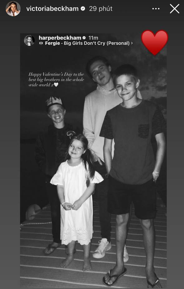 Thương cho tiểu thư Harper Beckham, đăng liền 2 b&agrave;i y&ecirc;u thương, tag t&ecirc;n anh cả xa c&aacute;ch nhưng nhận lại chỉ l&agrave; "silent treament" - Ảnh 1.