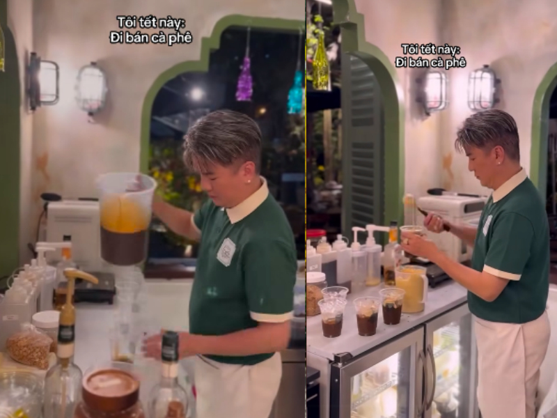 "Ông hoàng nhạc Việt" đình đám một thời đi bán cà phê ngày Tết: Thất thủ sau 2 tiếng - Ảnh 1.