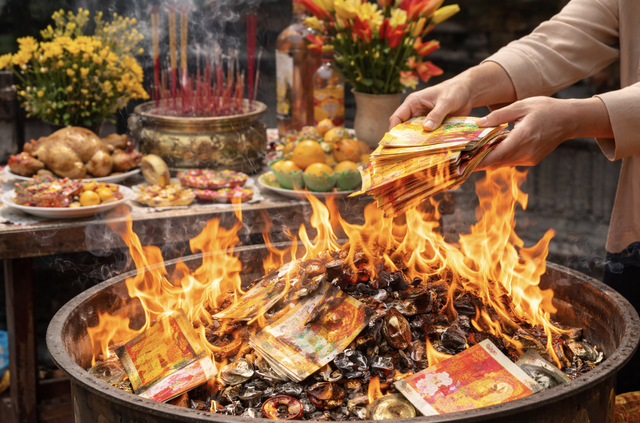 Văn khấn hóa vàng năm Bính Ngọ 2026 và những điều cần biết - Ảnh 1.