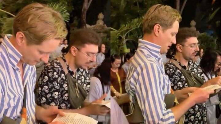 Du kh&aacute;ch T&acirc;y tụng kinh tại ch&ugrave;a Việt Nam: H&agrave;i hước v&agrave; ấn tượng - Ảnh 1.