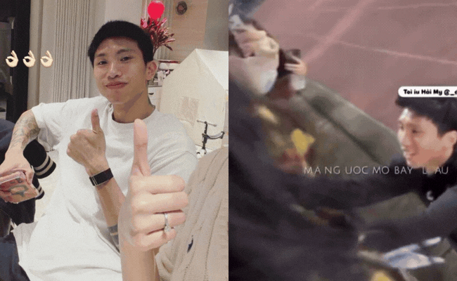 Đoàn Văn Hậu lại chấn thương, Doãn Hải My lập tức cập nhật tình hình, còn trao nụ hôn ngọt ngào giữa ngàn khán giả- Ảnh 1.