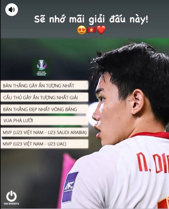 Đ&igrave;nh Bắc một m&igrave;nh "c&agrave;n qu&eacute;t" 6 danh hiệu ở U23 ch&acirc;u &Aacute;, điều m&agrave; chưa ai ở Việt Nam l&agrave;m được - Ảnh 1.