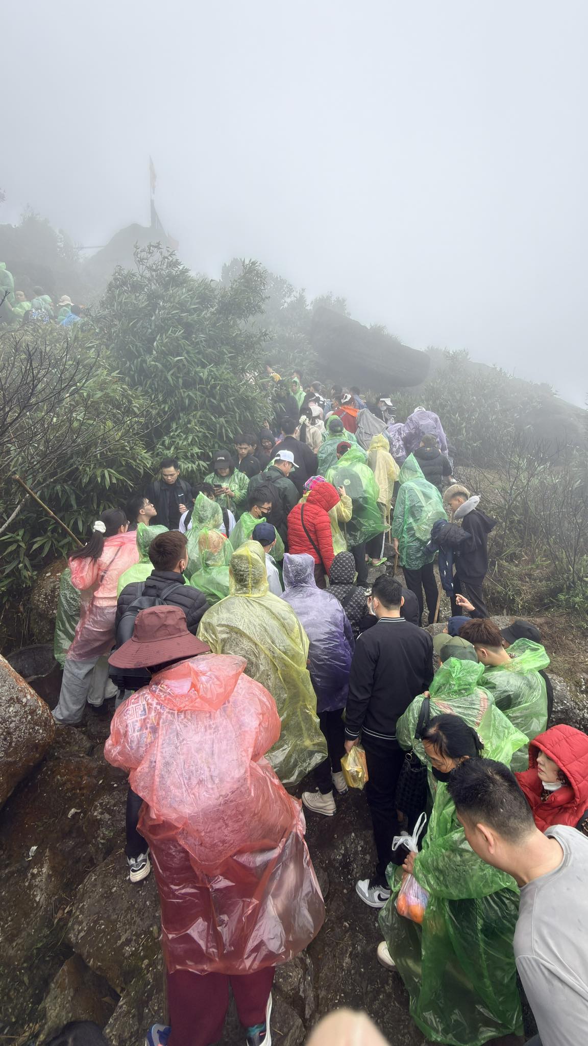 Một nơi kẹt cứng từ 4h s&aacute;ng: Du kh&aacute;ch đ&ocirc;ng nghịt, ai cũng cầm 1 chiếc gậy trong tay - Ảnh 7.