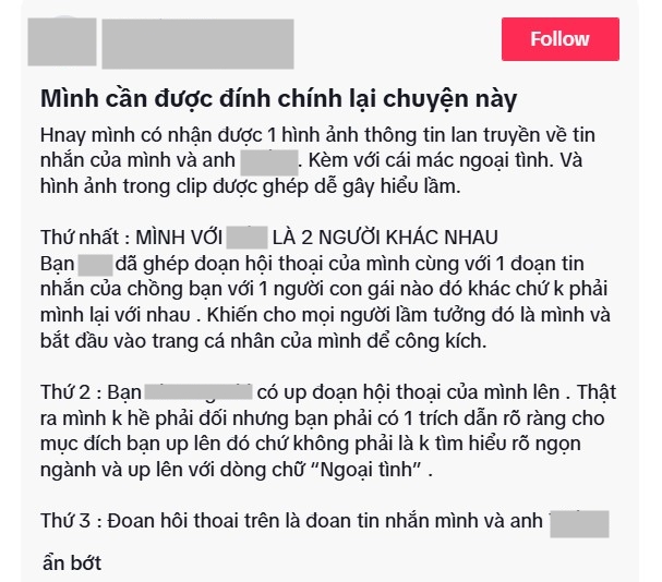 Cô gái lên tiếng khi bị nhầm là tiểu tam trong vụ trong nam TikToker lộ clip hành hung vợ - Ảnh 3.