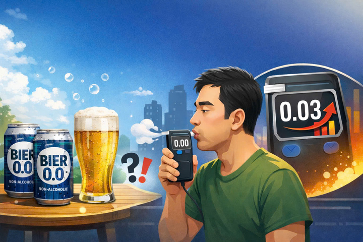 Uống bia 0 độ c&oacute; l&agrave;m tăng nồng độ cồn khi thổi kh&ocirc;ng? - Ảnh 1.