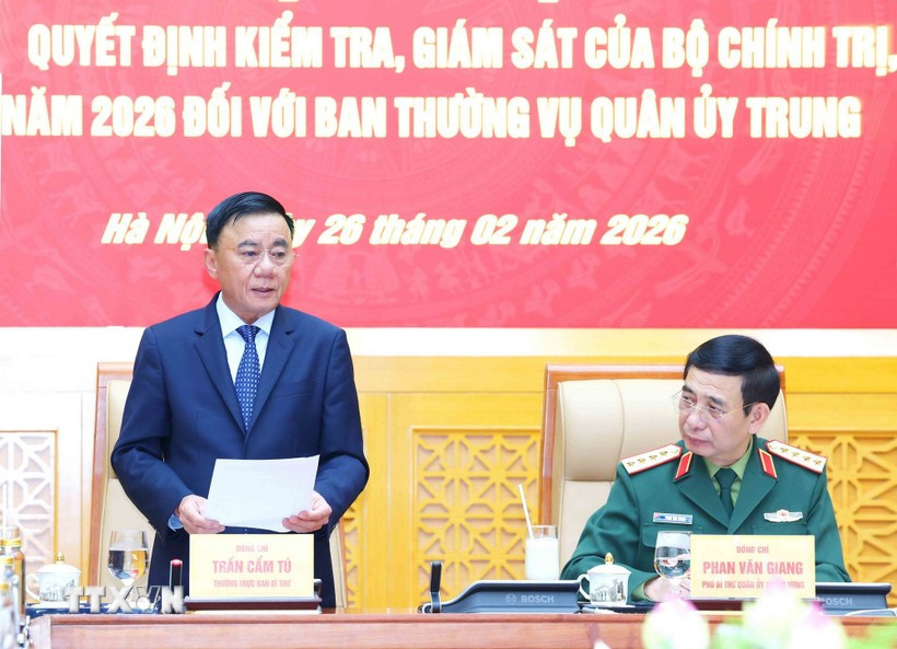 C&ocirc;ng bố quyết định kiểm tra gi&aacute;m s&aacute;t Ban Thường vụ qu&acirc;n ủy trung ương năm 2026 - Ảnh 1.