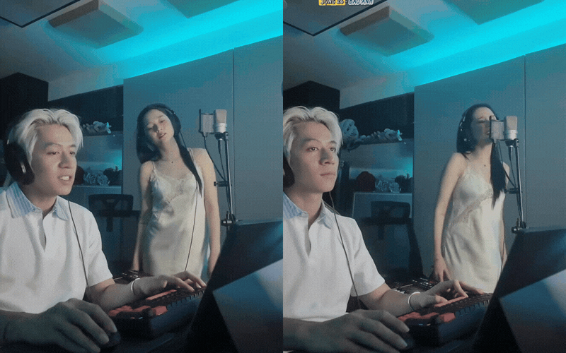 Ph&aacute;t ngại v&igrave; chiếc v&aacute;y trong ph&ograve;ng thu của Bảo Anh- Ảnh 1.