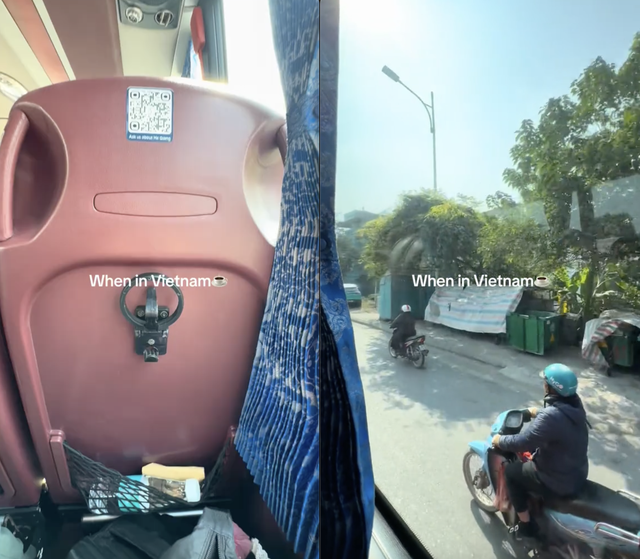 Khách Tây sững sờ khi thấy 1 thứ gắn trên ghế xe khách ở Việt Nam: 