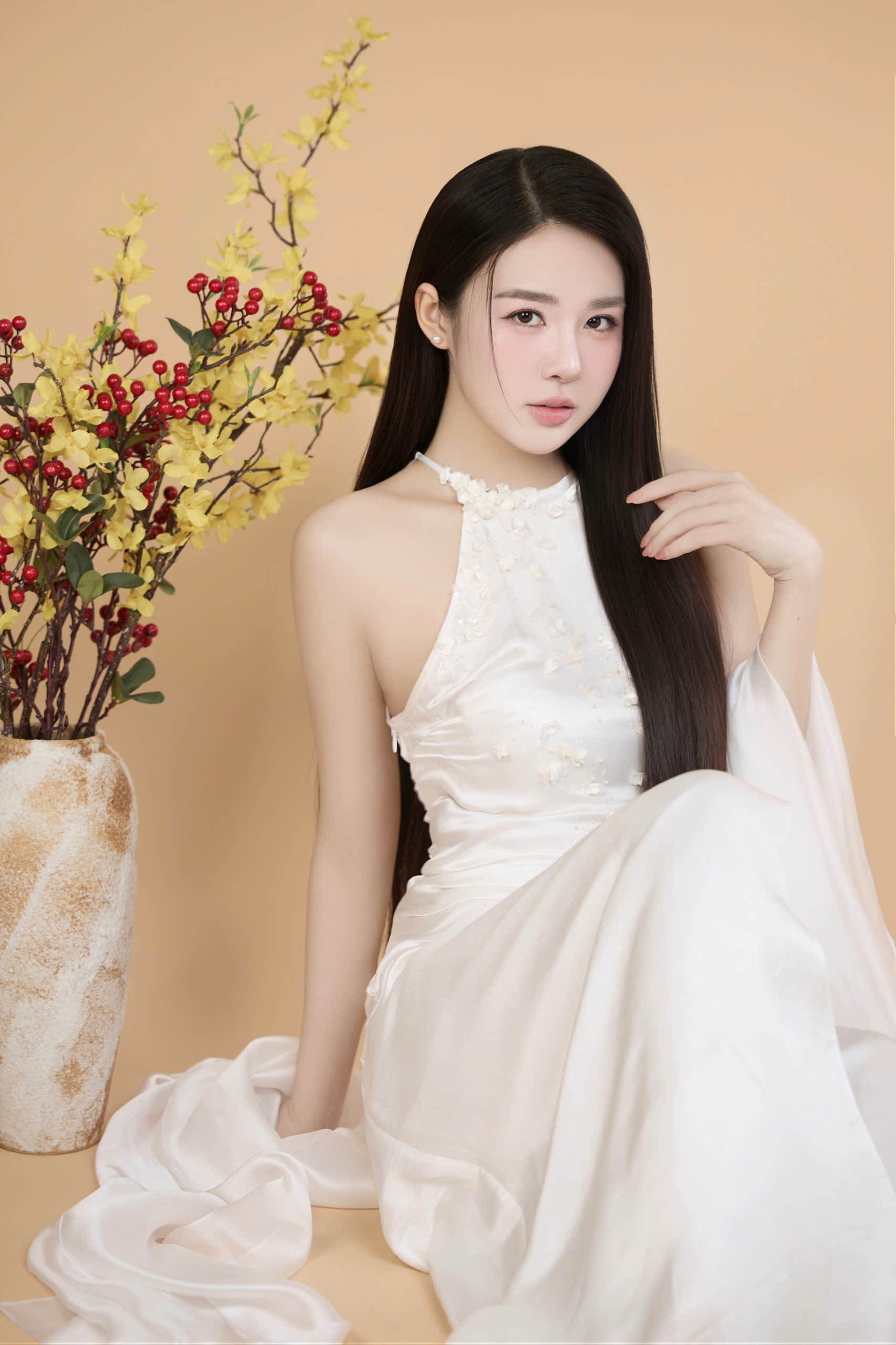 Á hậu Đỗ Hà Trang khoe vẻ đẹp Á Đông trong bộ ảnh đón Tết- Ảnh 3.