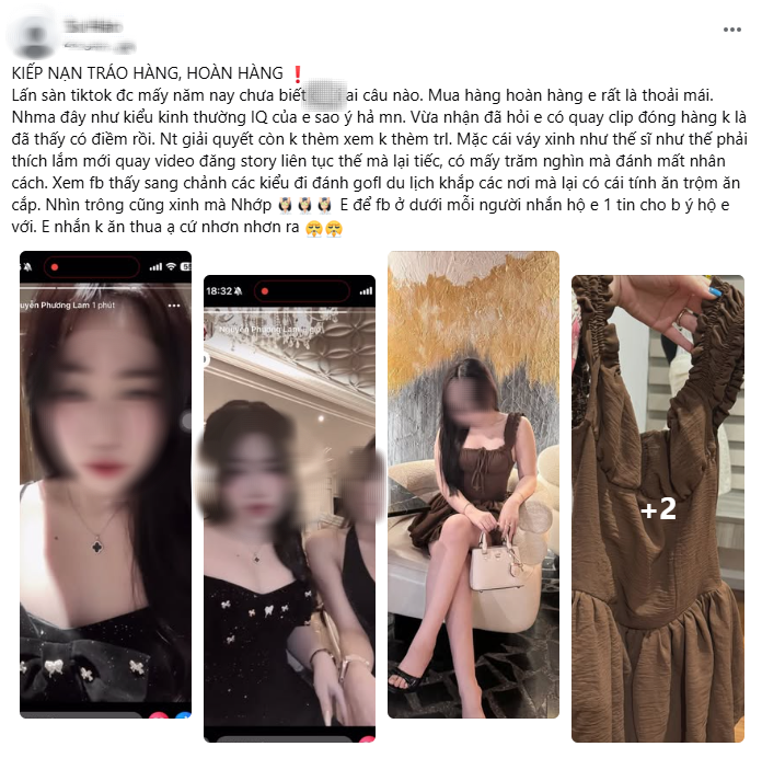 1 vạn người hóng drama: Cô gái "hoàn hàng" chiếc váy đã mặc, tráo mẫu rồi đổ tội cho shop giao sai - Ảnh 1.