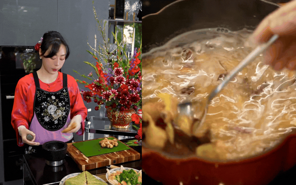 Ph&uacute; b&agrave; Long Bi&ecirc;n Ng&ocirc; th&ugrave;y Linh chia sẻ c&ocirc;ng thức nước bao s&aacute;i b&agrave;n thờ tự nấu Năm 2026 - Ảnh 2.