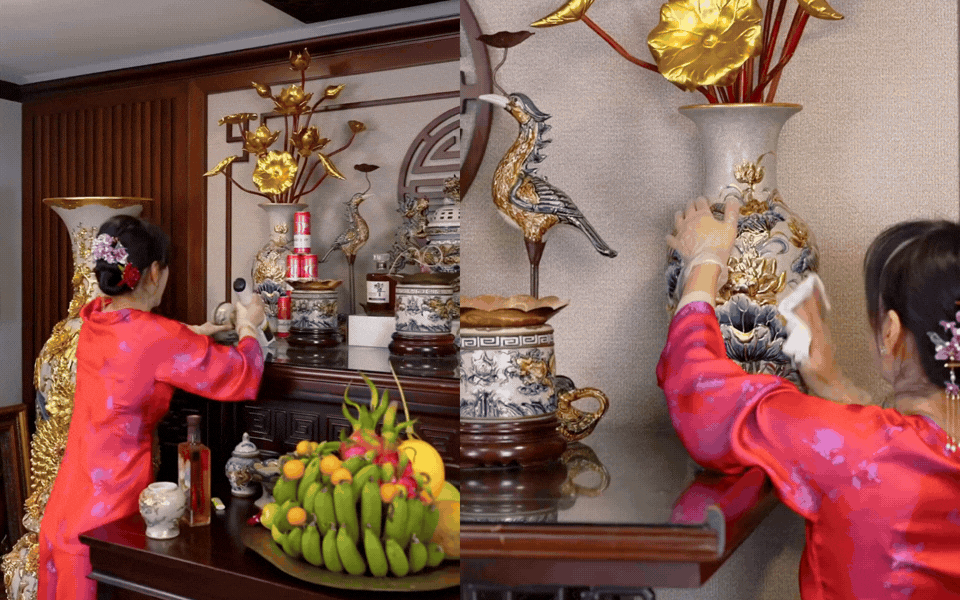 Ph&uacute; b&agrave; Long Bi&ecirc;n Ng&ocirc; th&ugrave;y Linh chia sẻ c&ocirc;ng thức nước bao s&aacute;i b&agrave;n thờ tự nấu Năm 2026 - Ảnh 4.